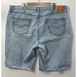 Mens Levis 469 Jean Shorts Blue Denim Jorts Loose Fit Bermuda Skate Work Sz 44